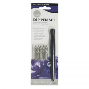 Zestaw do kaligrafii Daler Rowney obsadka + 5 stalówek